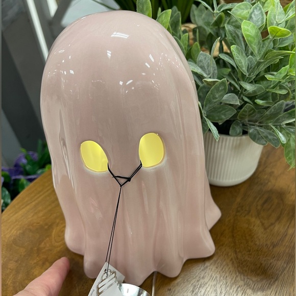 Pink Halloween Ghost Light Up Ceramic 12” Pinkoween 👻🩷NWT - Picture 6 of 7